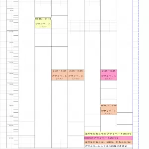 【スタジオ】プライベ－トレッスンのご予約可能時間、価格のサムネイル