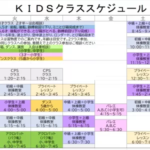 【KIDSクラス】4月から名称変更となるクラスと進級についてのサムネイル